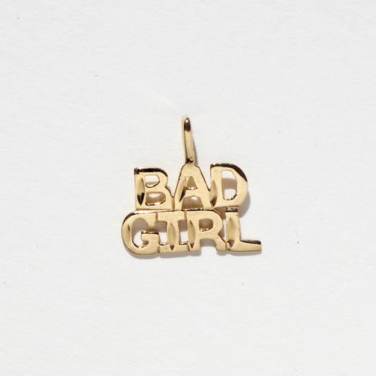 Bad Girl VTG 14kt gold charm