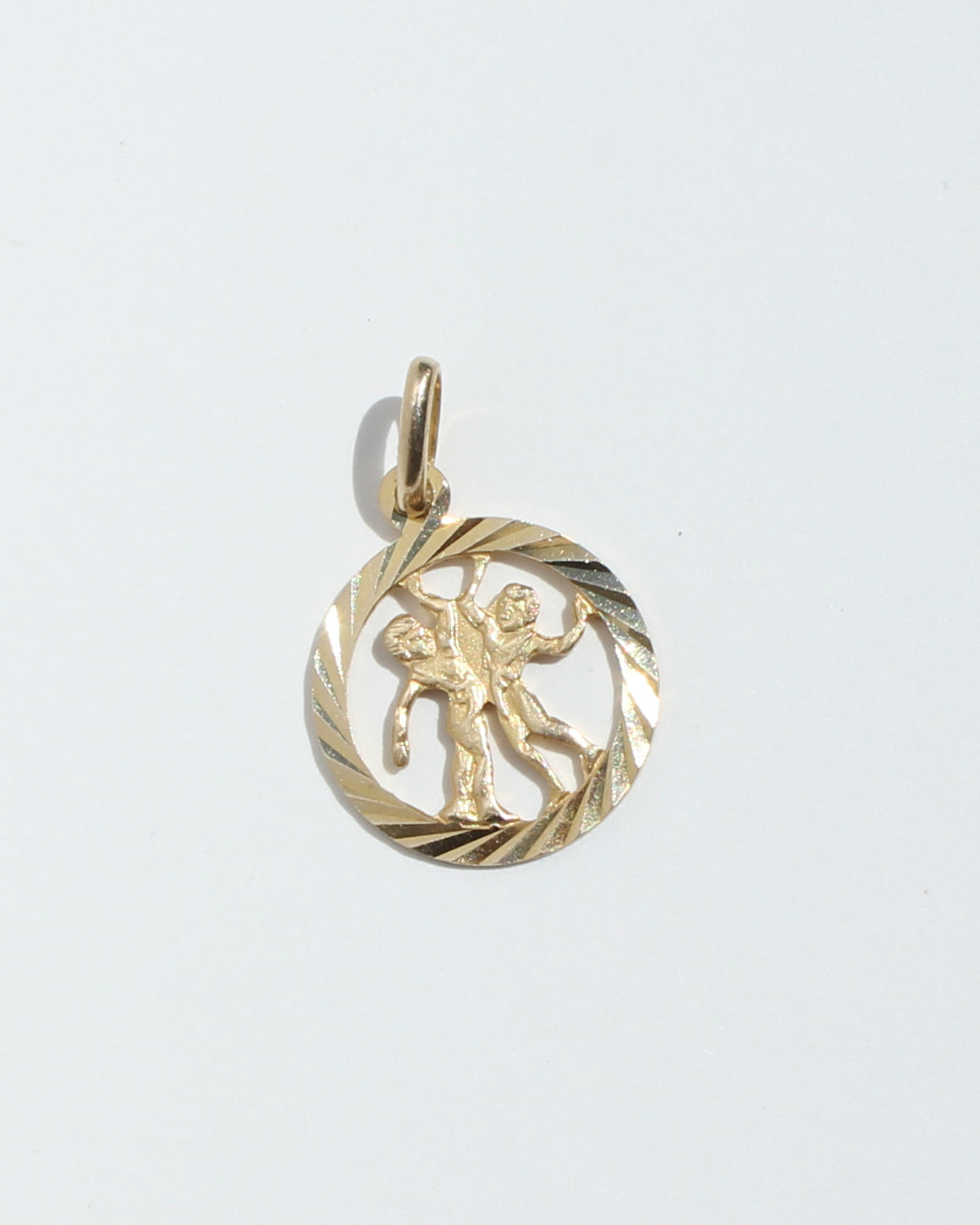 Gemini vtg 14kt gold charm