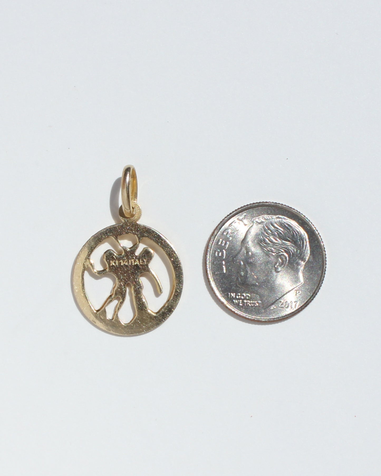 Gemini vtg 14kt gold charm