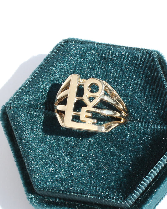 Love VTG 14kt gold ring