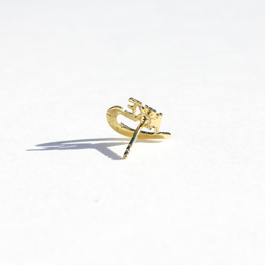 Nike VTG 10kt gold stud earring