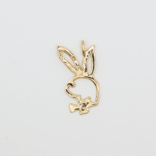 playboy bunny 14kt gold charm