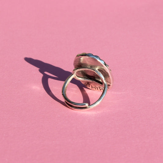 Fuck You Pay Me sterling silver ring (RTS)