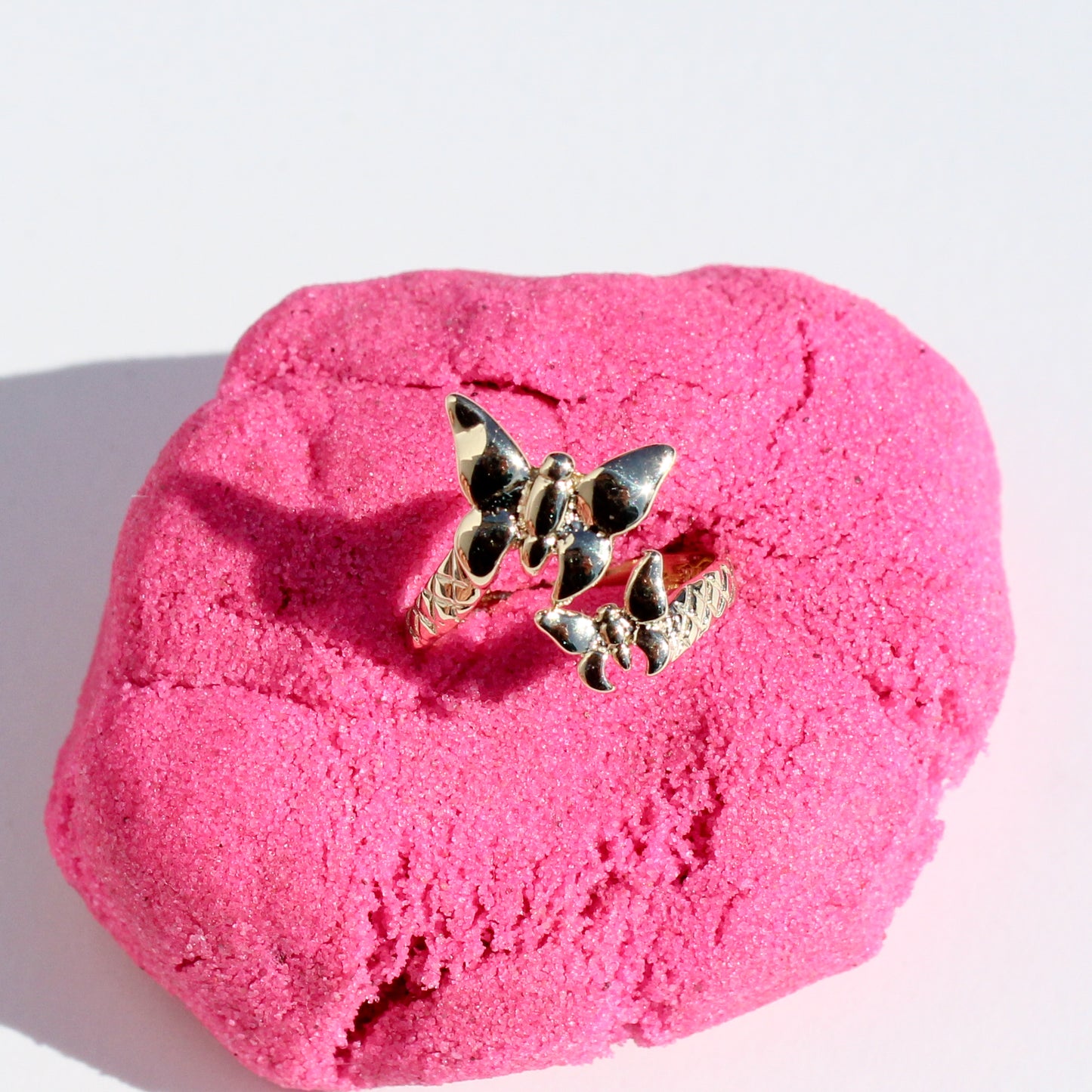 butterfly VTG 14kt gold adjustable ring