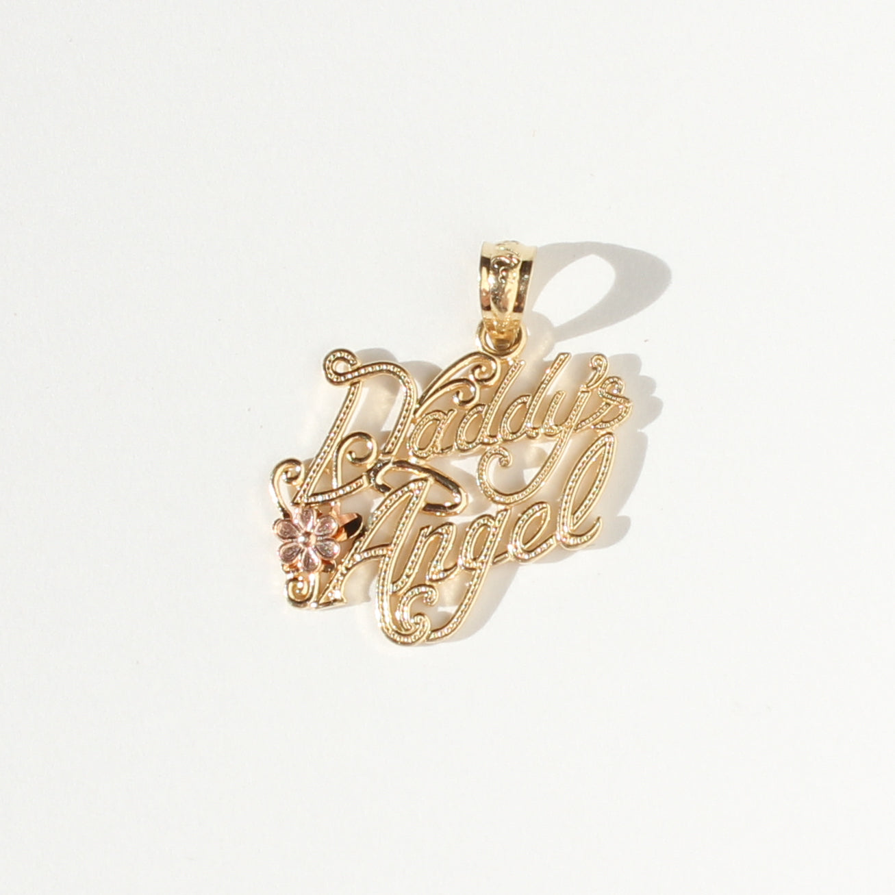 Daddy's Angel 14kt vtg gold charm