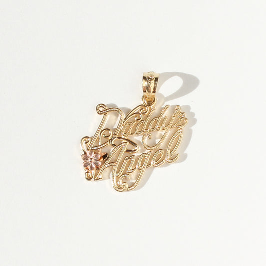 Daddy's Angel 14kt vtg gold charm