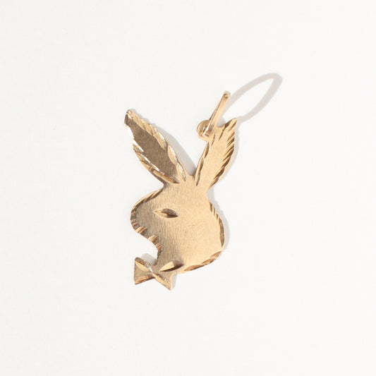 funky Playboy vtg 14kt gold charm