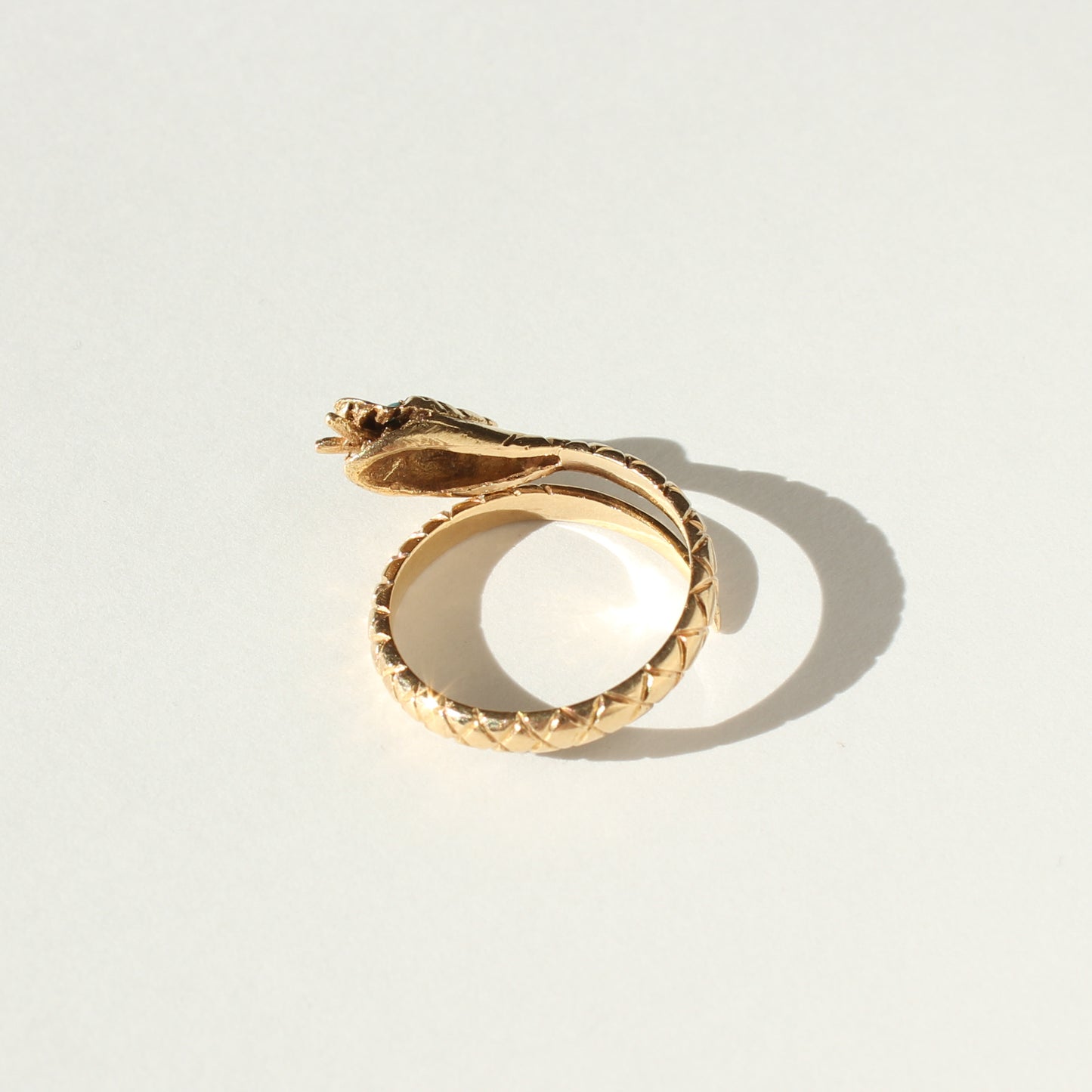 snake vtg 14kt gold ring