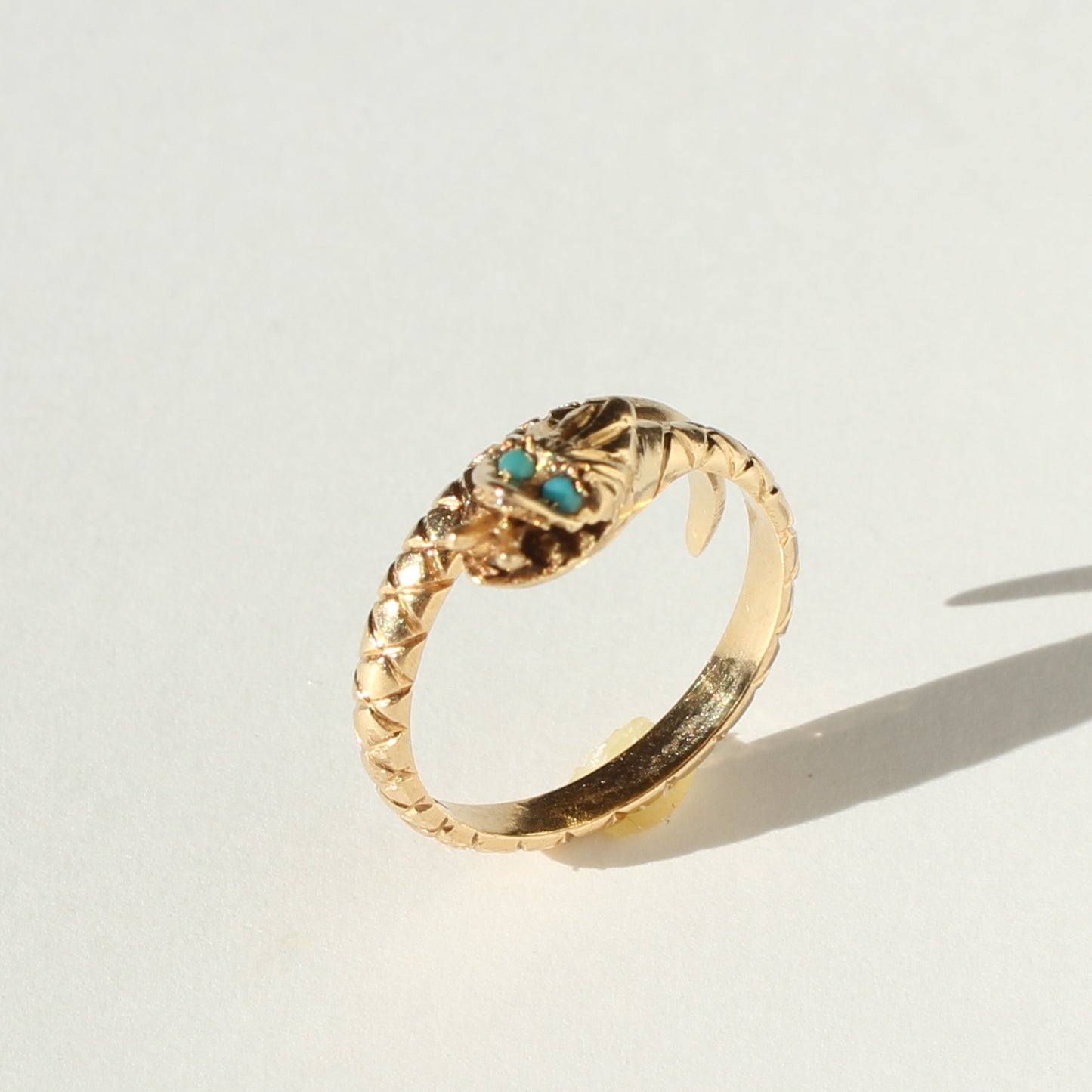 snake vtg 14kt gold ring