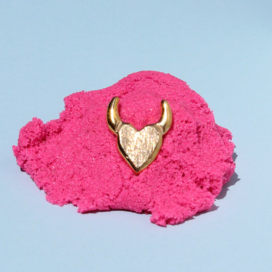 demon heart stud earring