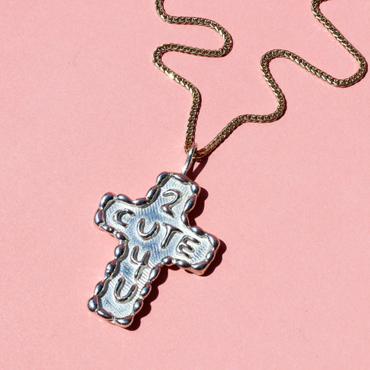 2 Cute 4 U sterling silver pendant (RTS)