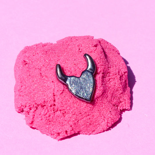 demon heart stud earring