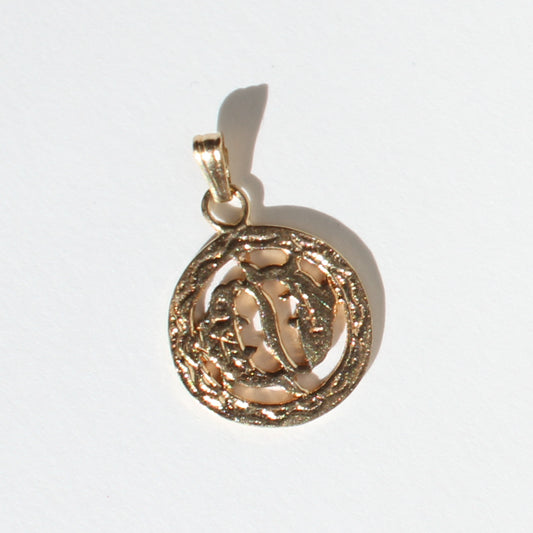 Pisces vtg 14kt gold charm