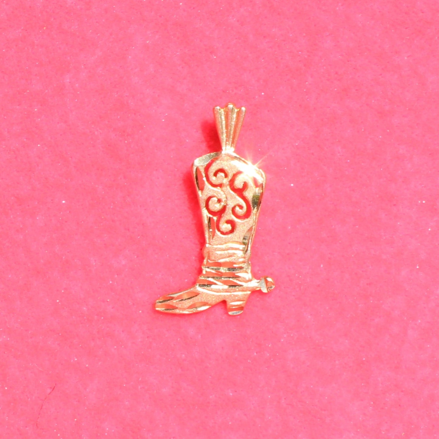 cowboy boot vtg 14kt gold charm