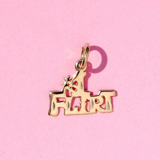 #1 Flirt VTG 12kt gold charm
