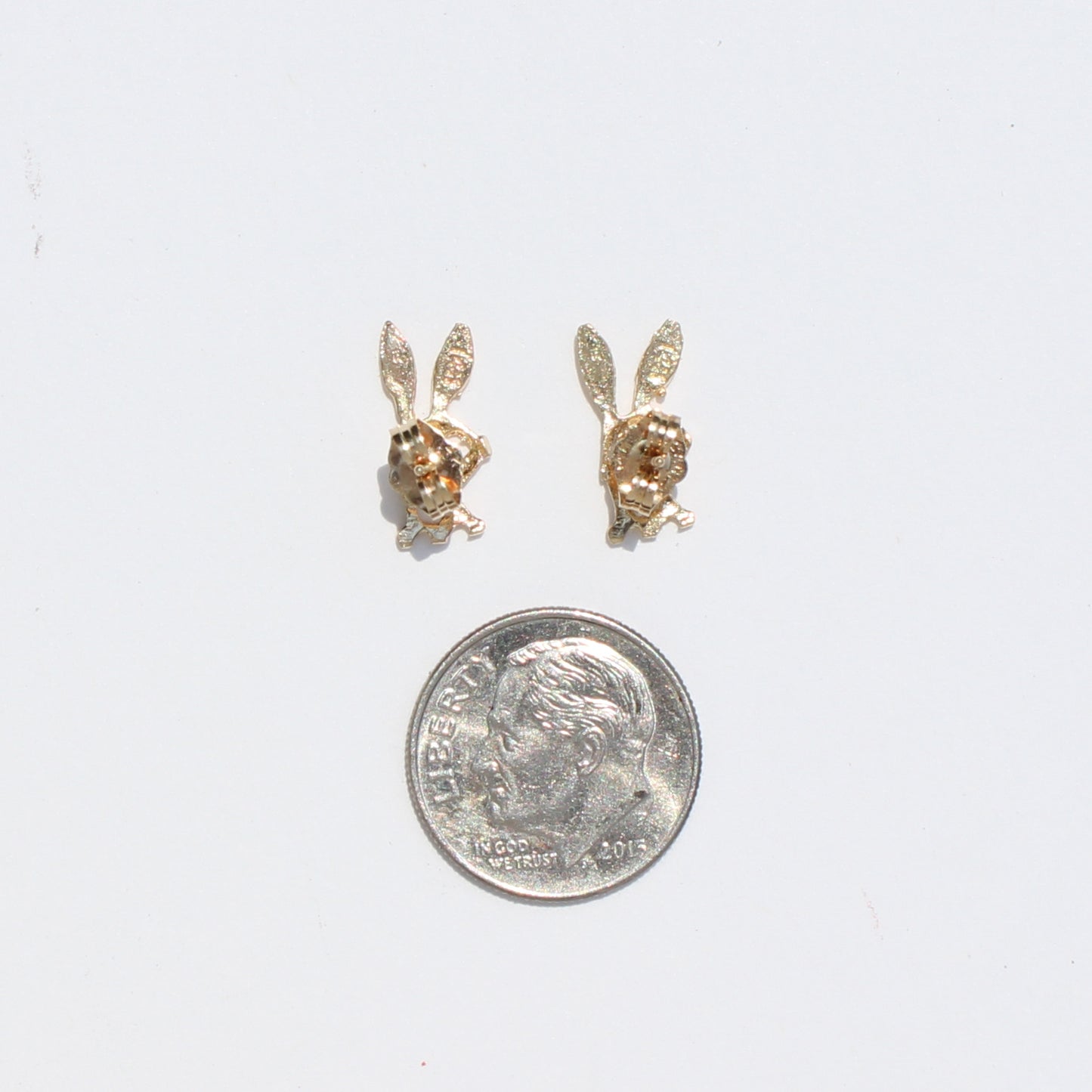 Playboy vtg 14kt gold stud earrings