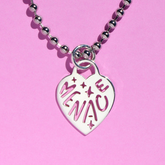 MENACE heart tag necklace