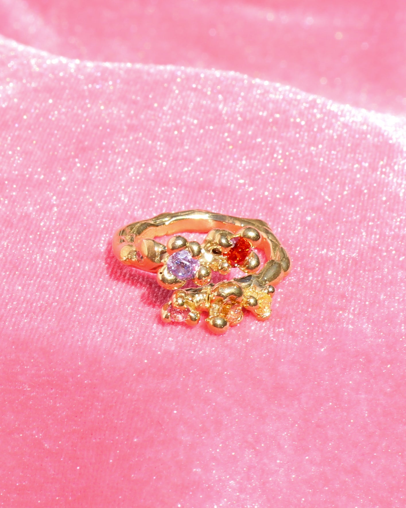 Starbursts (With Floral Notes) split band ring