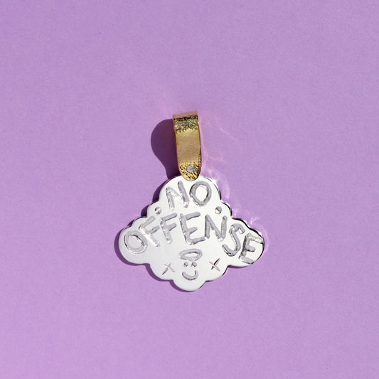 NO OFFENSE signature pendant (RTS)
