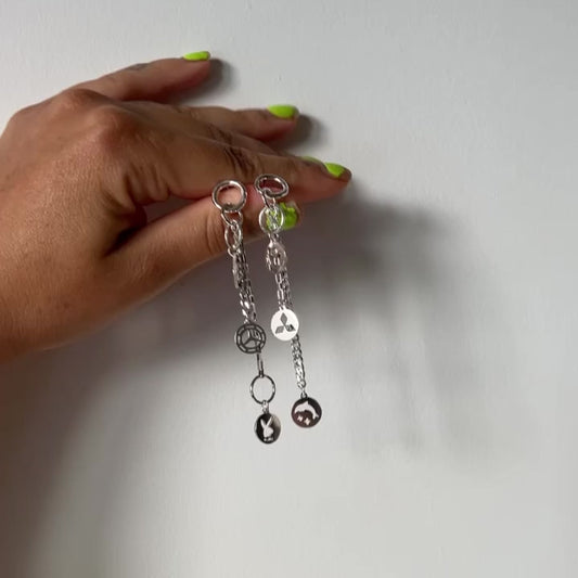 silver e pill dangle earrings (1 of 1)