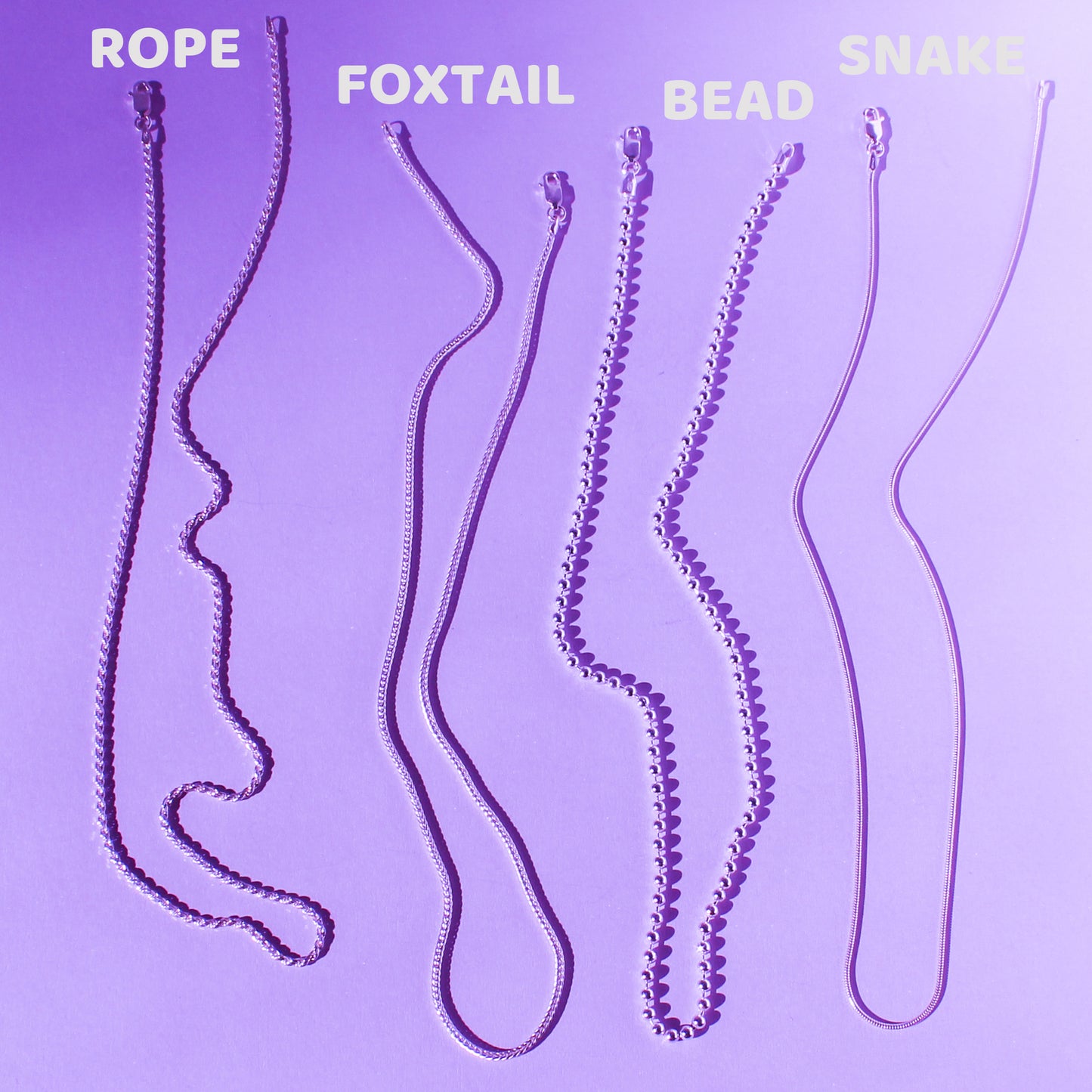 sterling silver necklace chains