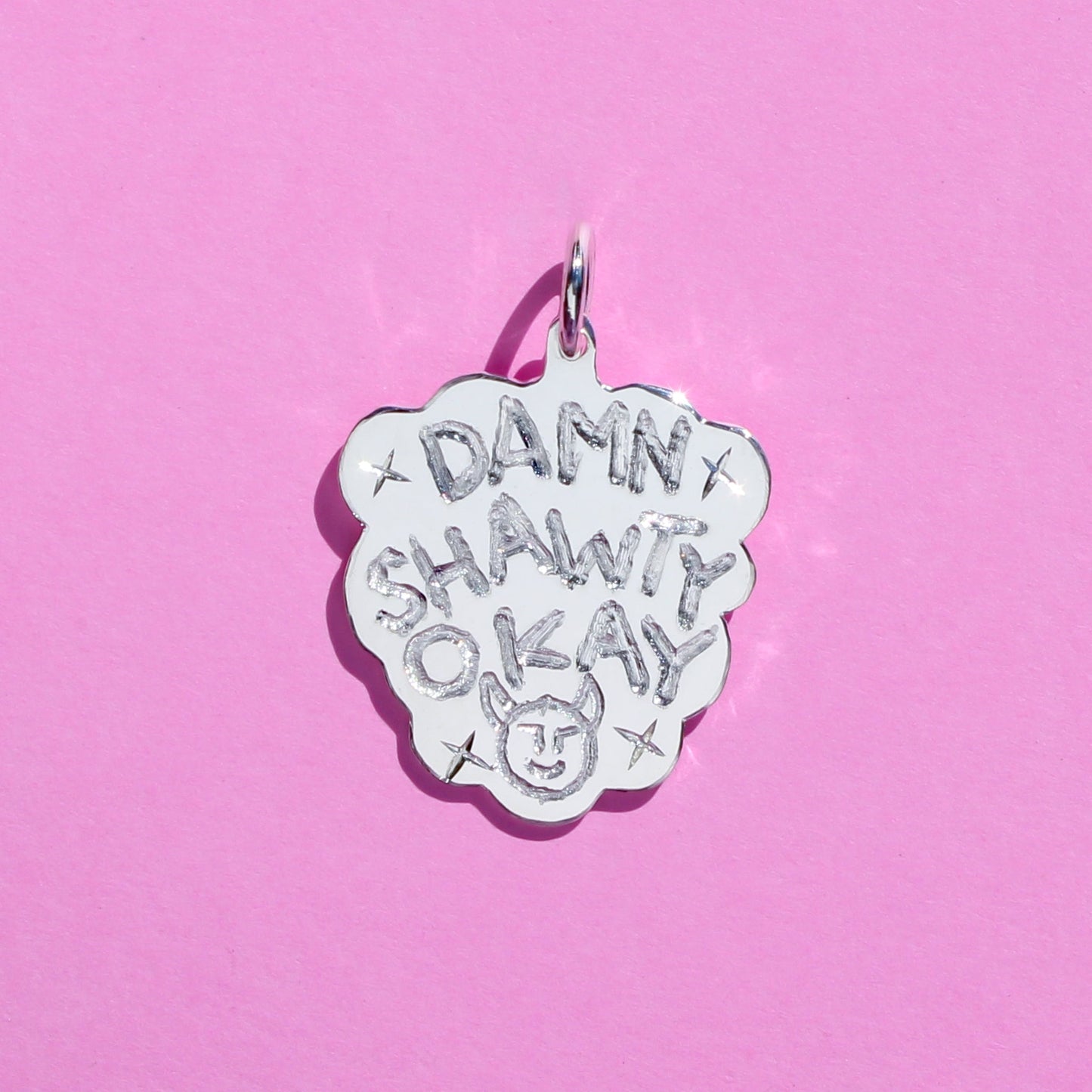 DAMN SHAWTY OKAY signature pendant (RTS)