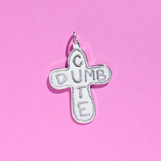 DUMB CUTE cross pendant preorder