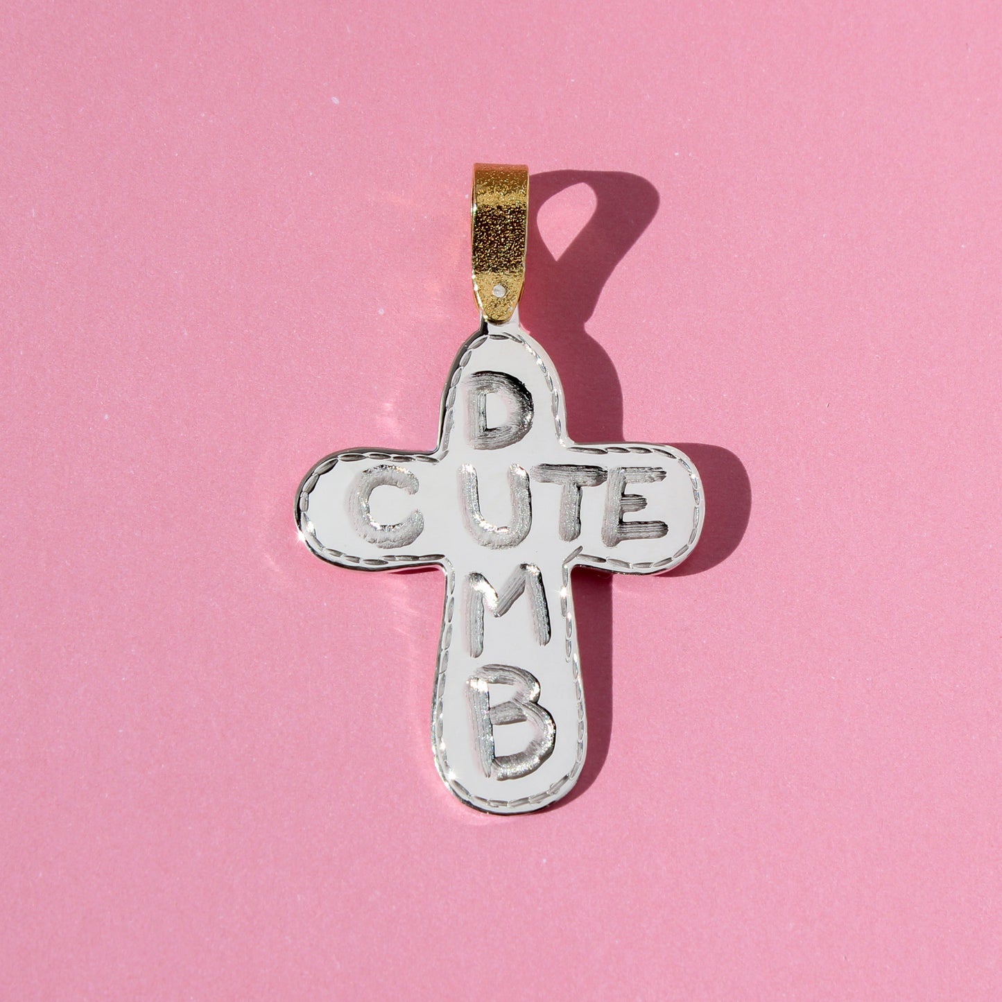 DUMB CUTE cross pendant preorder