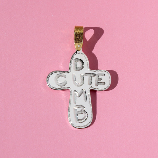DUMB CUTE cross pendant preorder