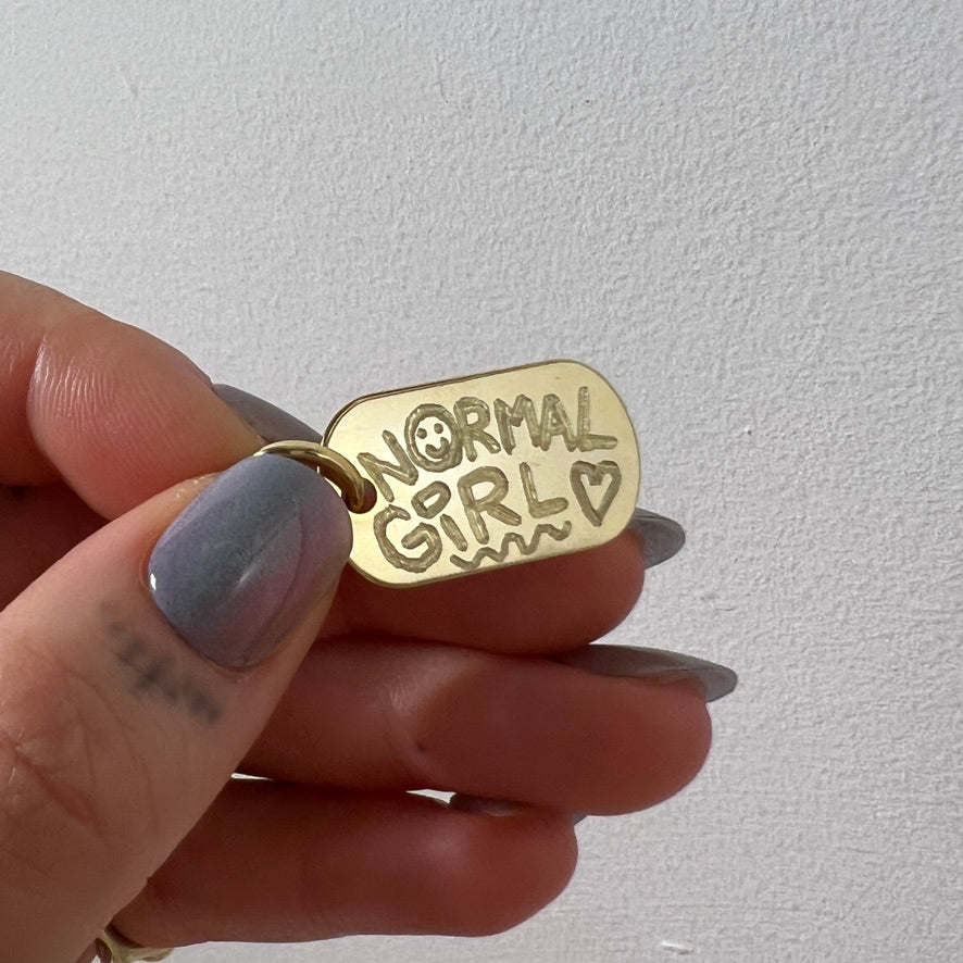 NORMAL GIRL ¹ ᵒᶠ ¹ dog tag