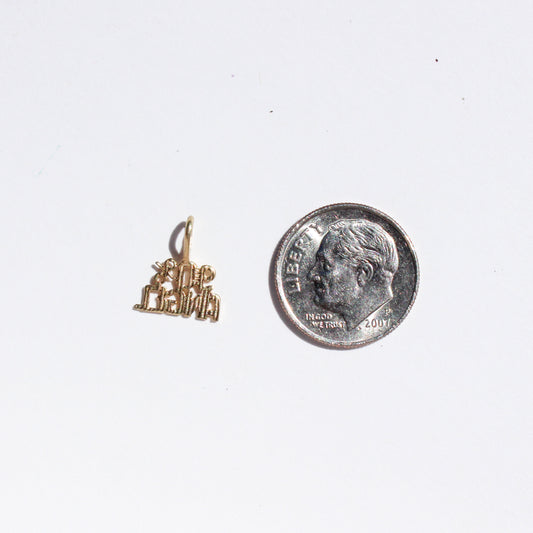 90% Angel preloved 14kt gold charm