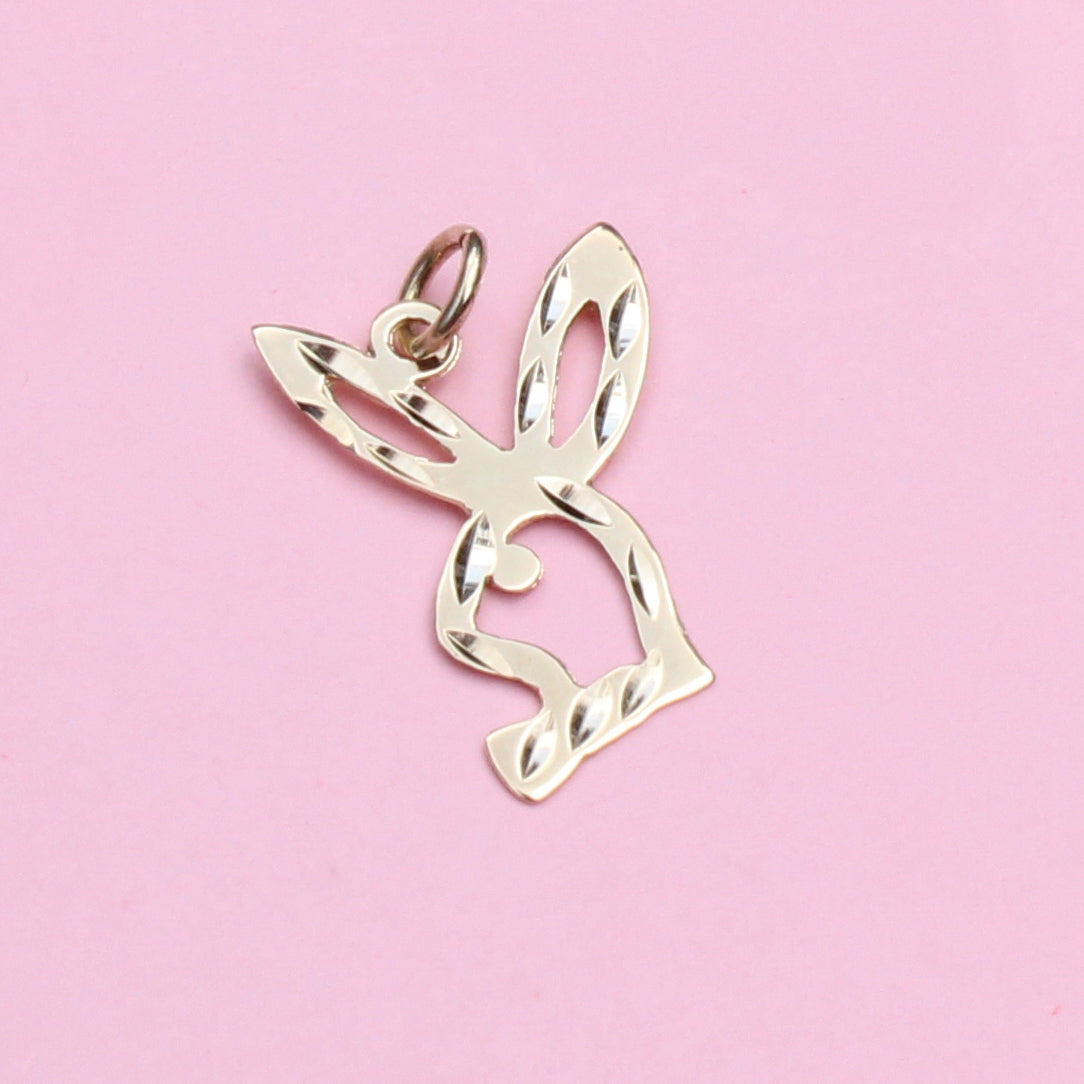 playboy bunny 14kt gold charm