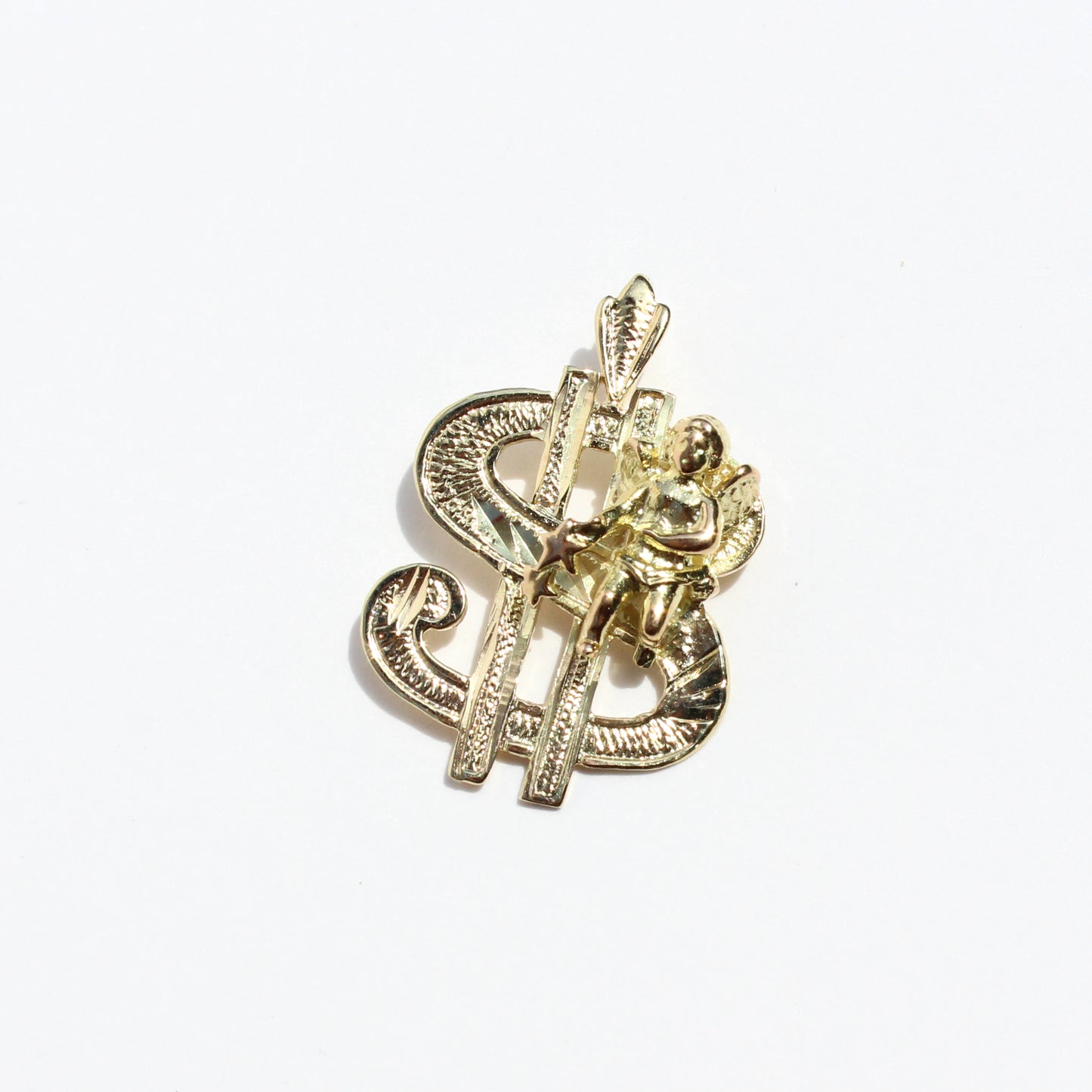 remix dollar $ign cherub 14kt gold pendant ¹ ᵒᶠ ¹