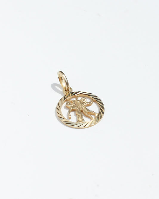 Gemini vtg 14kt gold charm
