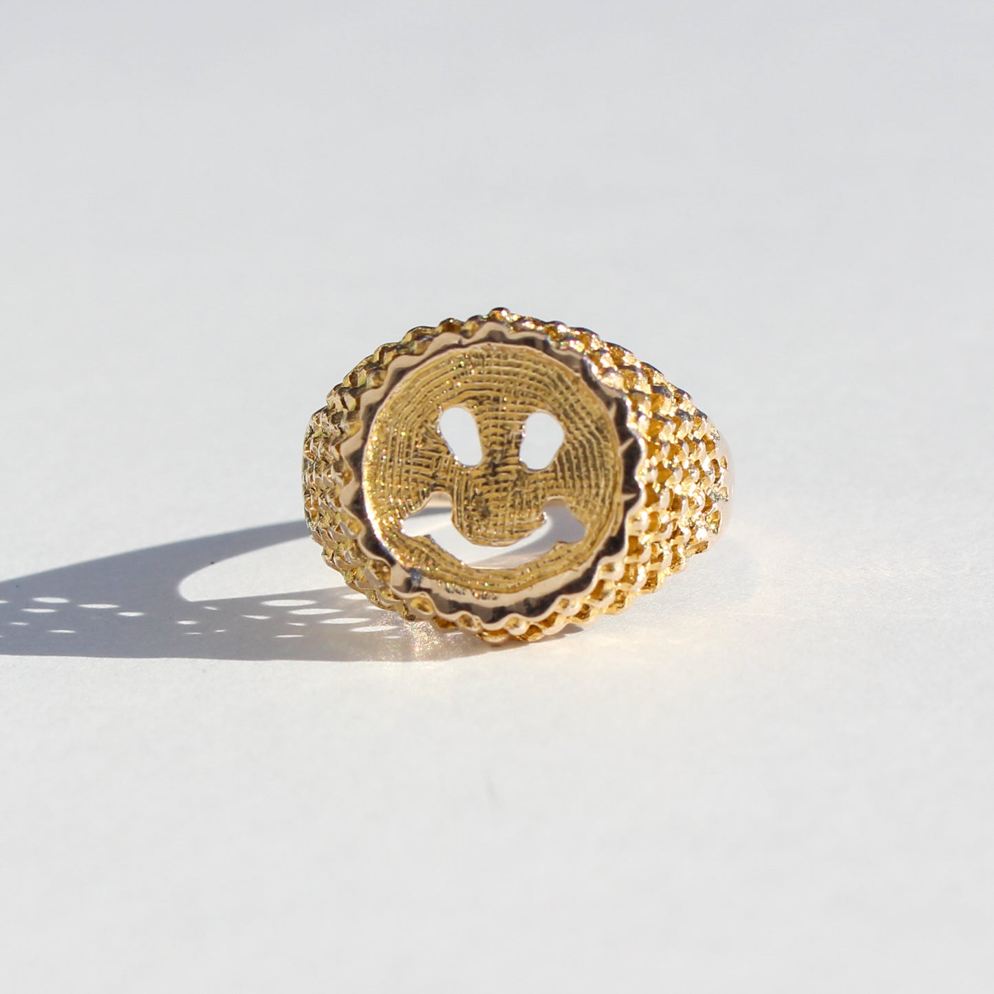 Smiley VTG 10kt gold ring