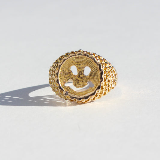 Smiley VTG 10kt gold ring