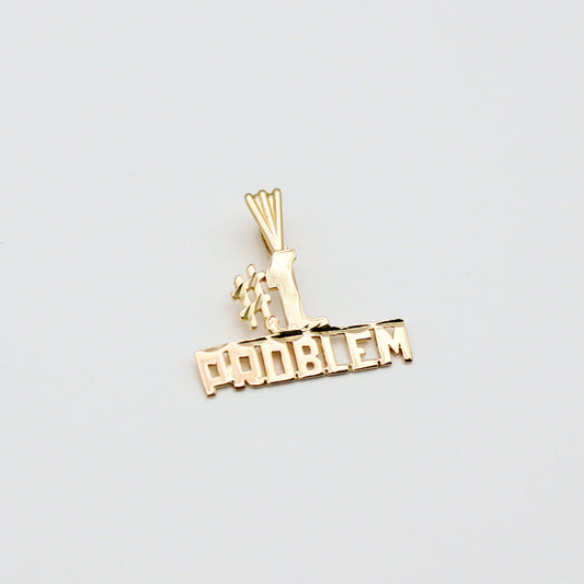 #1 Problem VTG 14kt gold charm