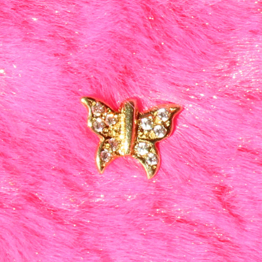 butterfly VTG 14kt gold stud earring