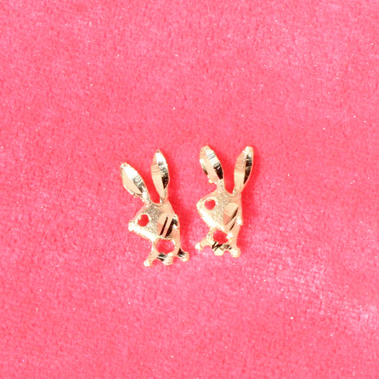 Playboy vtg 14kt gold stud earrings