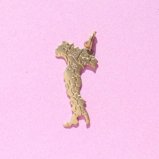 Italy boot vtg 18kt gold charm