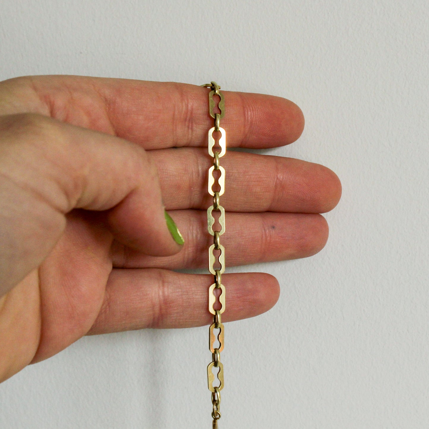 cool af vtg 14kt gold chain bracelet
