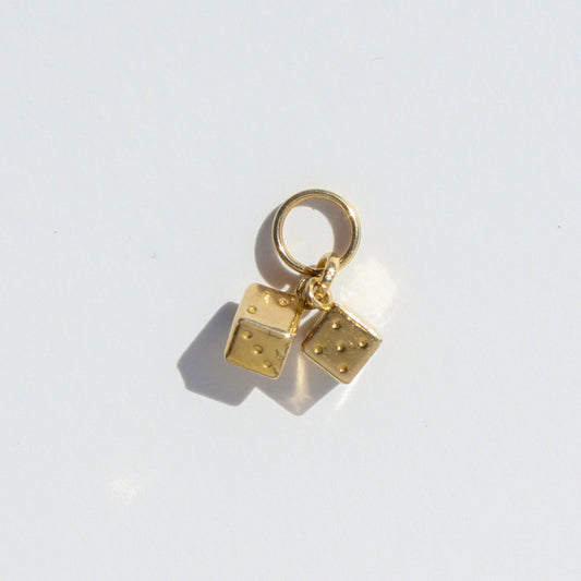 dice preloved 14kt gold charm