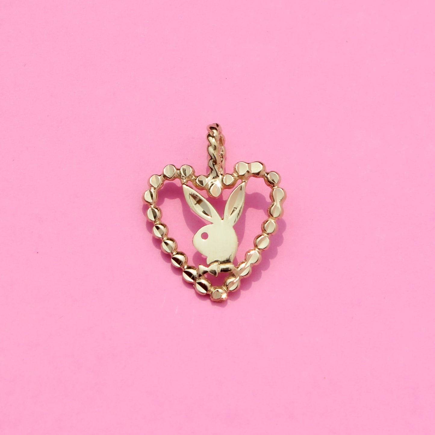 Playboy heart VTG 14K gold pendant