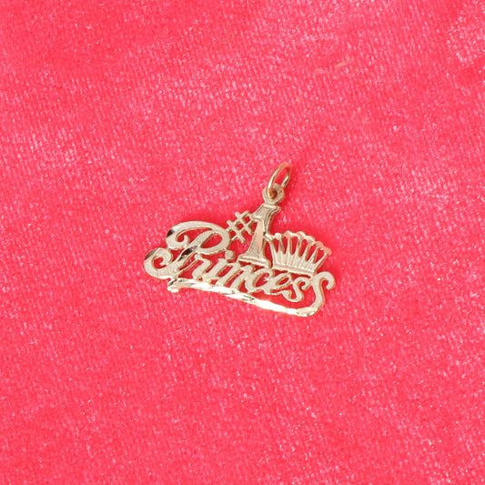 #1 Princess preloved 14kt gold charm