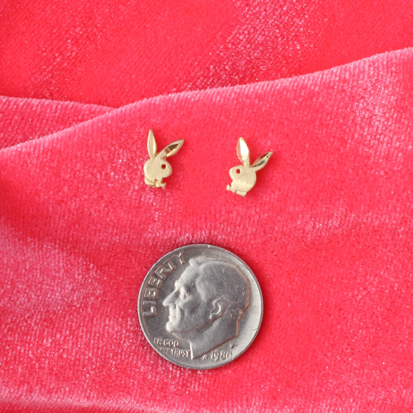 Playboy VTG 14kt gold stud earrings