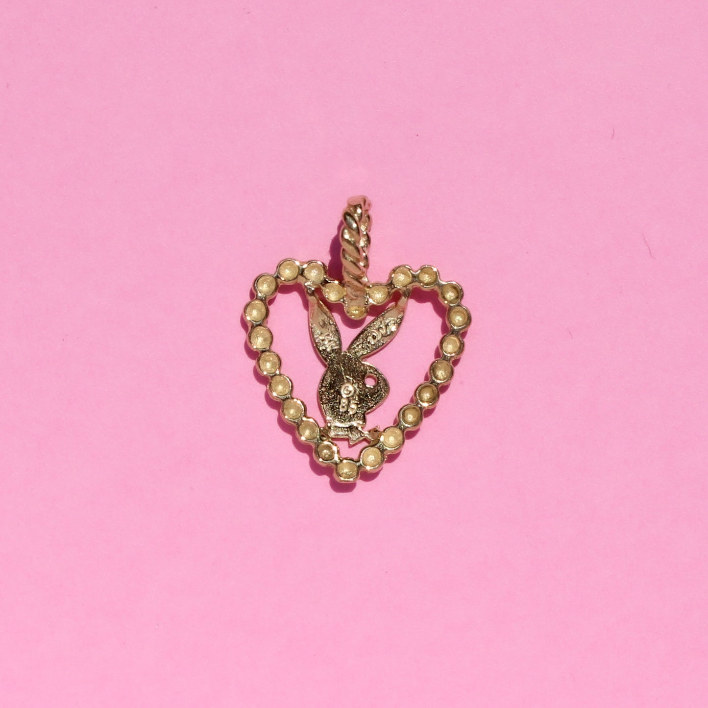 Playboy heart VTG 14K gold pendant
