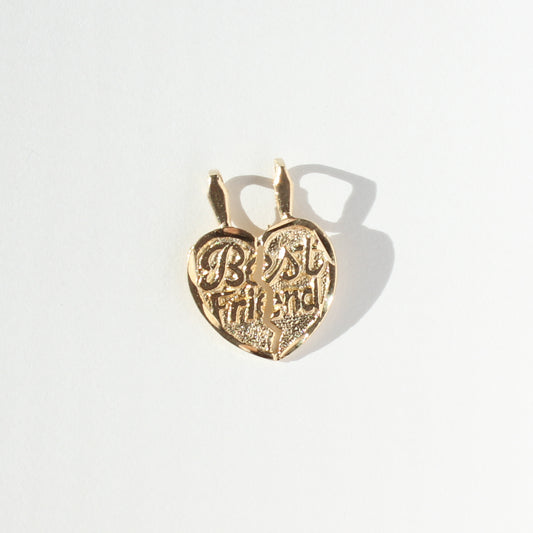 Best Friends break-apart vtg 14kt gold charm