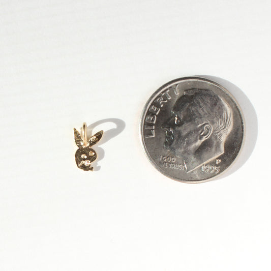 micro Playboy bunny vtg 14kt gold charm