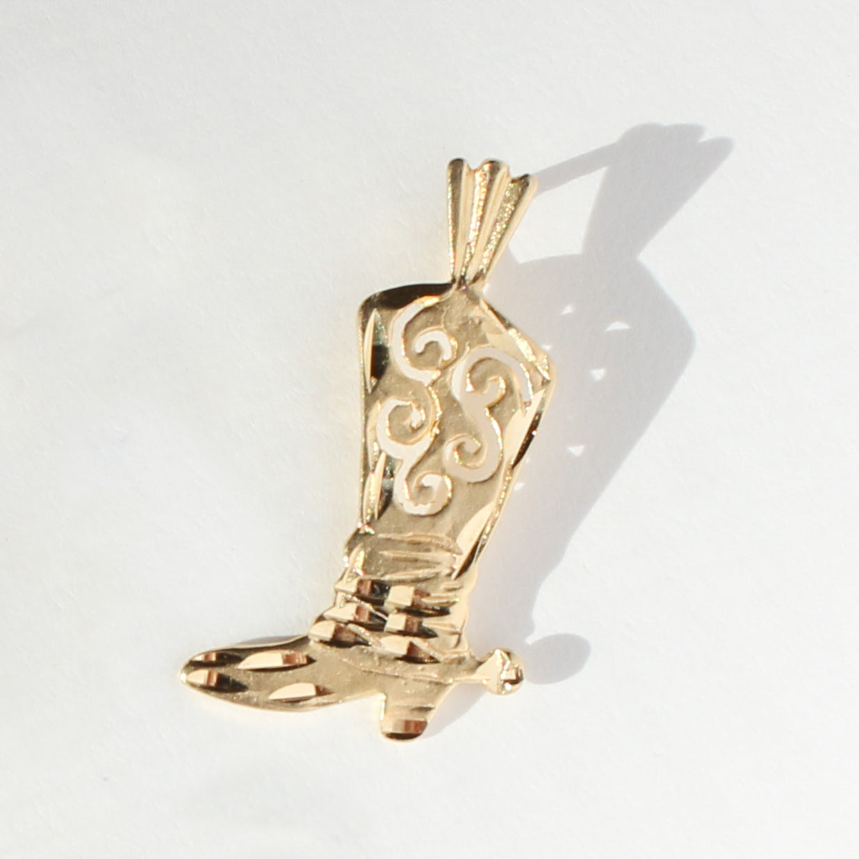 cowboy boot vtg 14kt gold charm