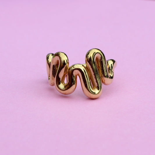 Wavy Ring 6, brass [RTS]